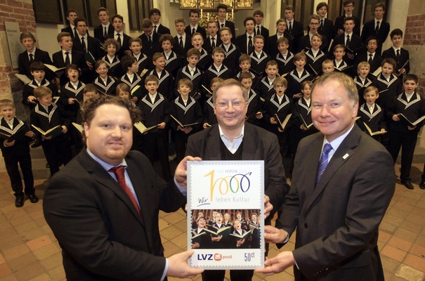 Foto: v. l.: Mirko Grumich, Leiter Disposition und Produktion LVZ Logistik, Dr. Stefan Altner, Geschäftsführer des Thomanerchors, und Dirk Thärichen, Foto: v. l.: Mirko Grumich, Leiter Disposition und Produktion LVZ Logistik, Dr. Stefan Altner, Geschäftsführer des Thomanerchors, und Dirk Thärichen,