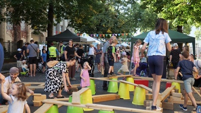 Turmfest auf der Junghansstraße &copy; Technische Sammlungen Dresden, Sophie Arlet