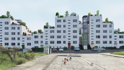 Stendal: Projekt Einfamilienhaus-Haus, AFEA Association for Ecological Architecture, undjurebruggen &copy; Visualisierung Aimee Michelfelder