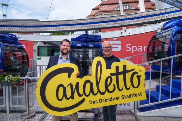 Frank Schröder, Geschäftsführer der Dresdner Stadtfest GmbH (re) und Henrik Oliver von Oehsen, Unternehmenssprecher der Sparkasse / PR Frank Schröder, Geschäftsführer der Dresdner Stadtfest GmbH (re) und Henrik Oliver von Oehsen, Unternehmenssprecher der Sparkasse / PR