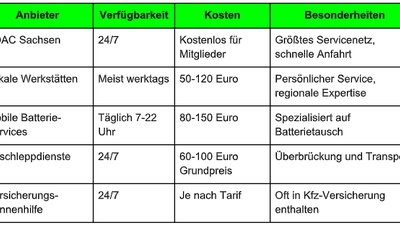 Pannenhilfe-Anbieter in Sachsen Pannenhilfe-Anbieter in Sachsen