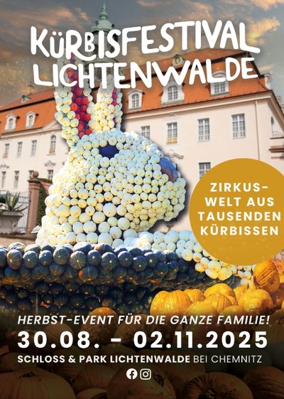 Plakat Kürbisfestival Lichtenwalde Zirkus