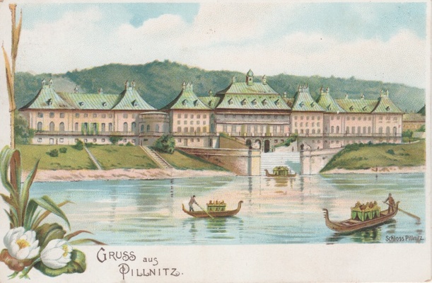 Historische Postkarte aus Pillnitz im 1900 &copy; Schloss & Park Pillnitz