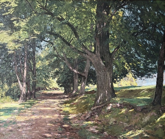 Otto Altenkirch, Am Eichberg, Lindenallee nach Drehfeld gesehen, 1943, Privatbesitz